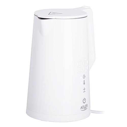 Adler Hervidor Eléctrico Blanco 1.7L 2200W Rotativo con Apagado Automático