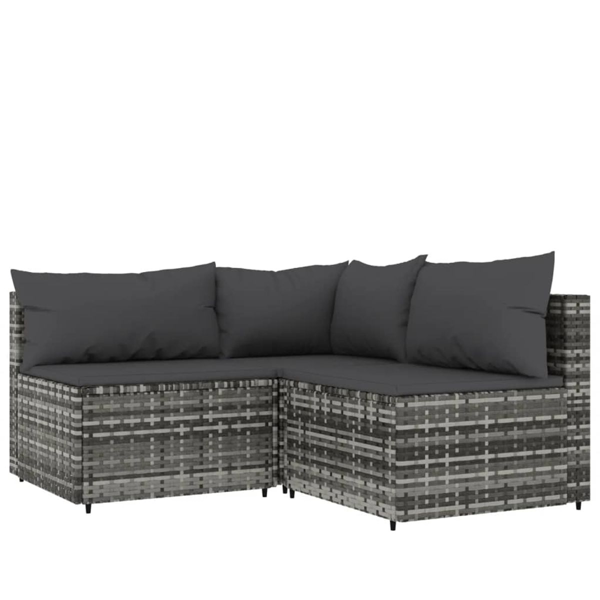 Conjunto de jardín Millor 3 piezas 57,5x126x126 cm