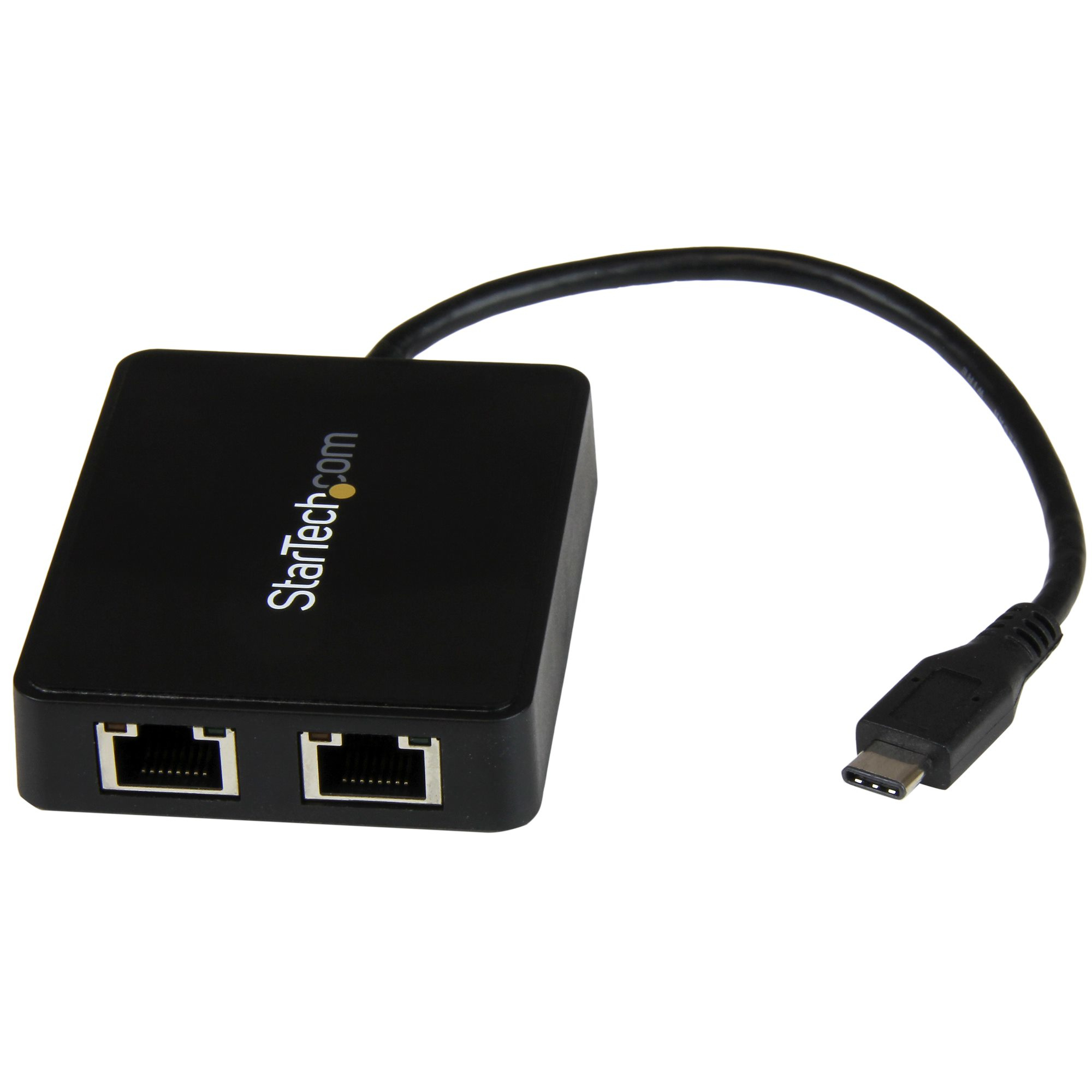 Adaptador de Red USB-C con Dos Puertos Ethernet Gigabit y Puerto Adicional USB (Type-A)