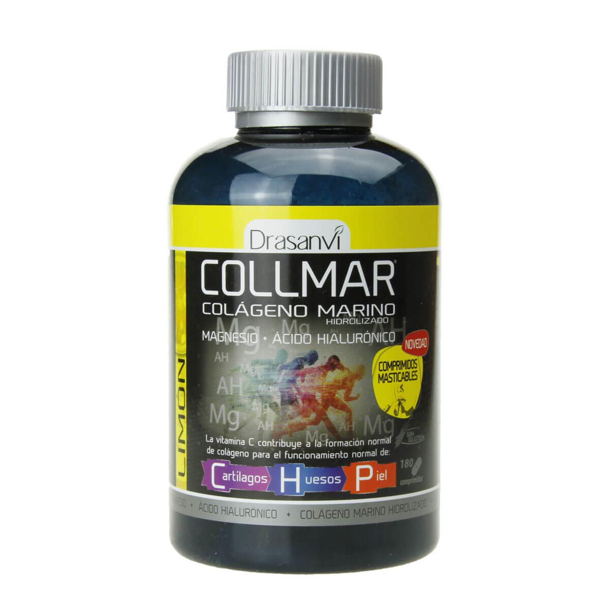 Collmar - Collmar colágeno marino sabor limón 180 comprimidos masticables