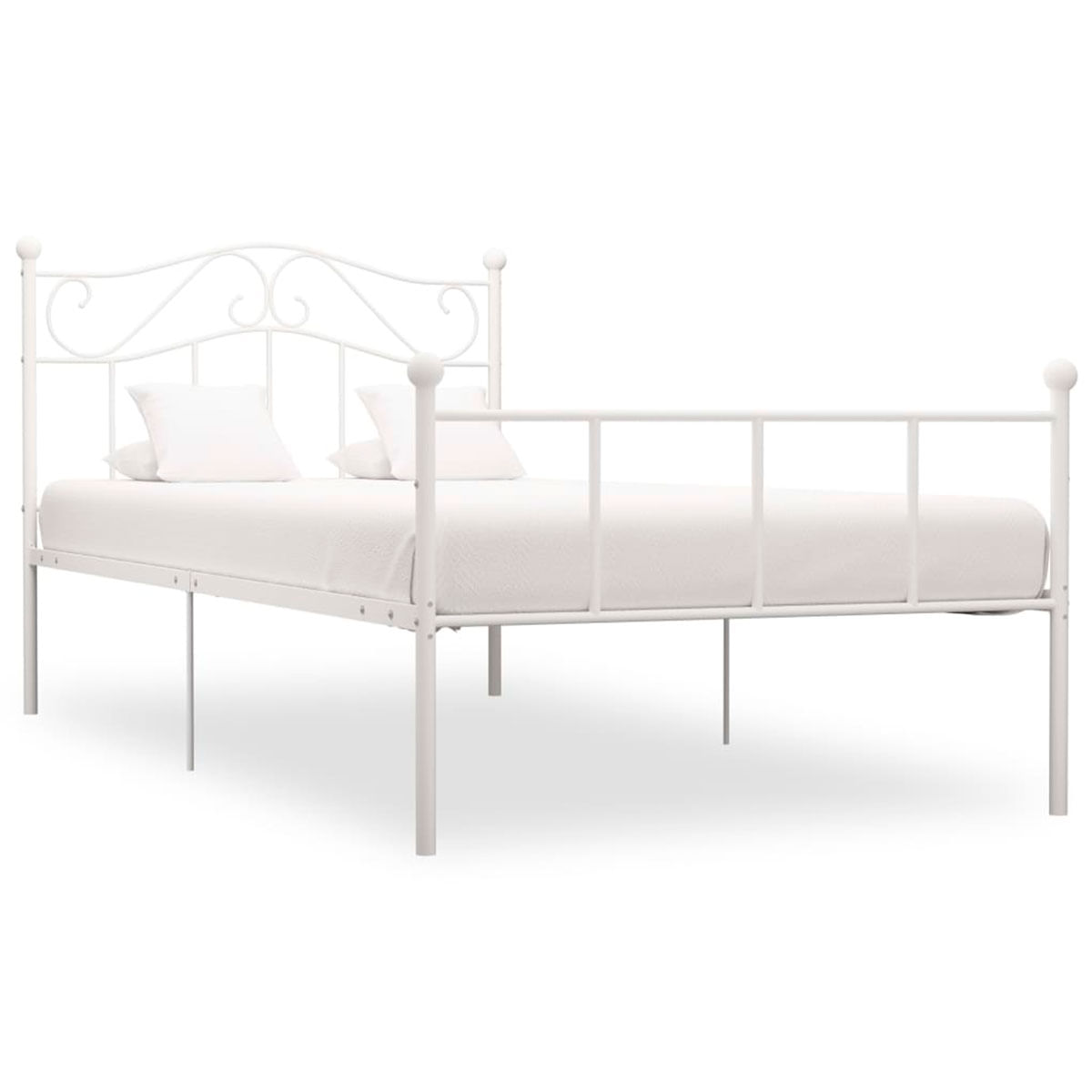 Estructura de cama metálica Pisa blanco 90x200 cm