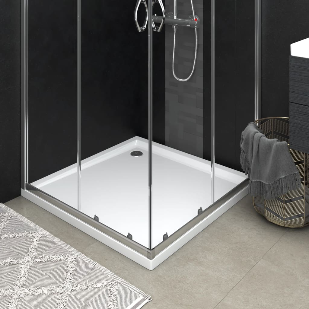 vidaXL Plato de Ducha Cuadrado de ABS 80x80 cm Placa Receptor Baño Aseo Color Blanco,  Negro, y mas