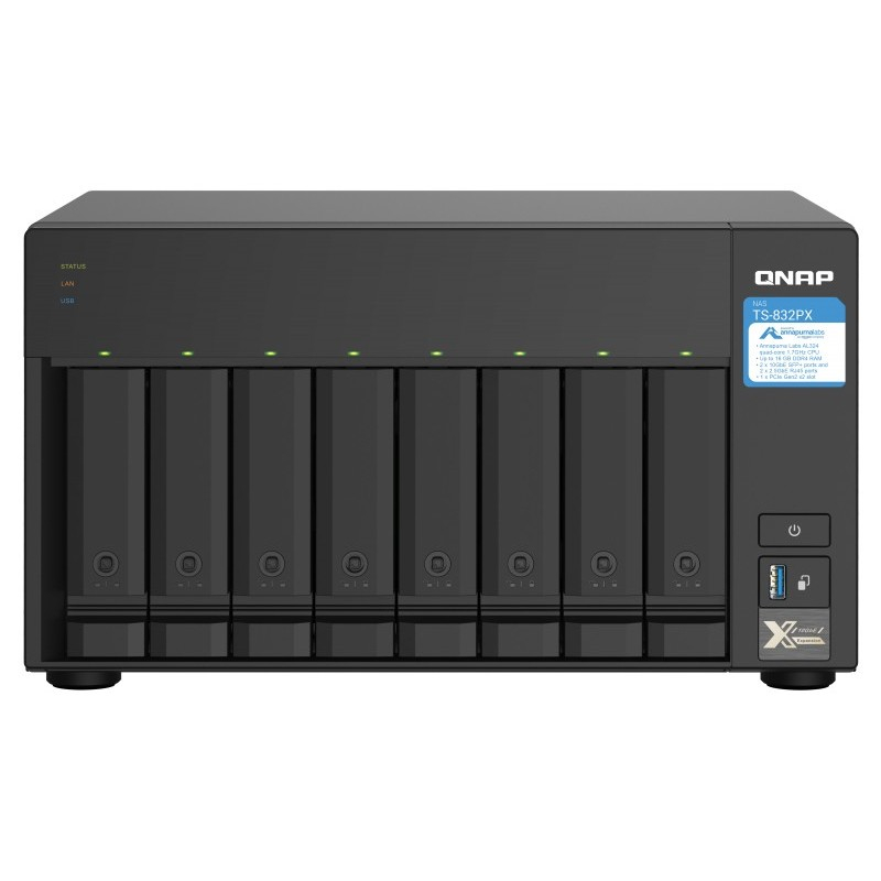 Qnap Servidor NAS QNAP TS-832PX-4G - Alto Rendimiento y Gran Capacidad