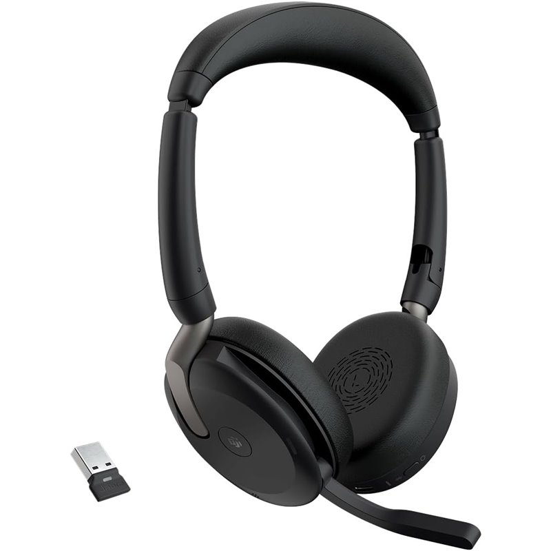 Jabra Evolve2 65 Flex MS Auriculares estéreo supraaurales (Bluetooth, inalámbrico, USB-A)