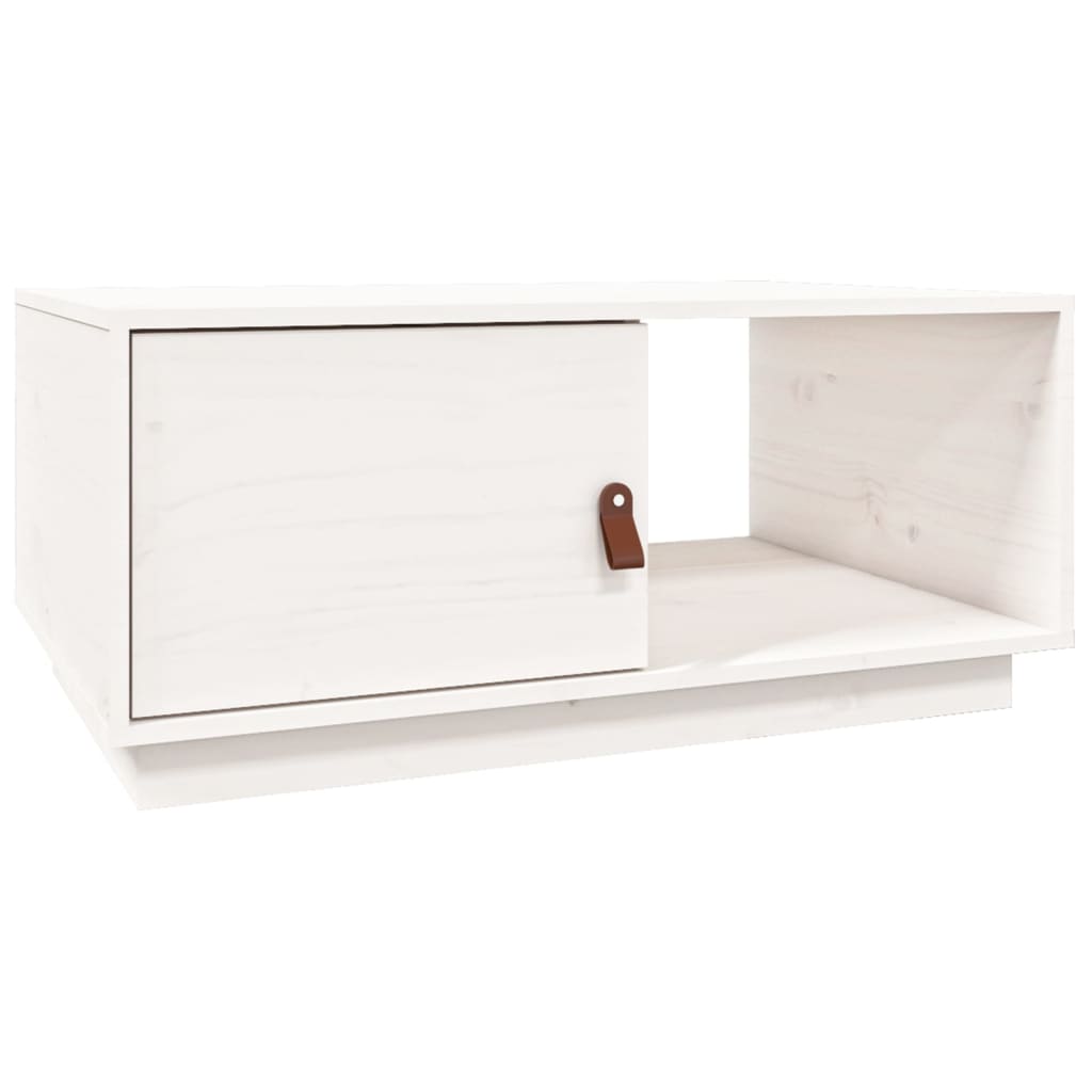 Vidaxl Mesa de Centro de Madera Maciza de Pino 80x50x35,5 Cm Natural