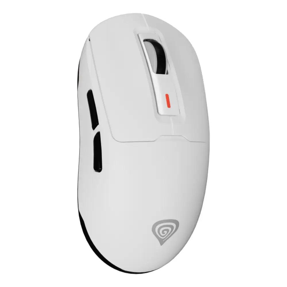 Ratón Genesis inalámbrico 12000 DPI triple modo ultraligero RGB blanco