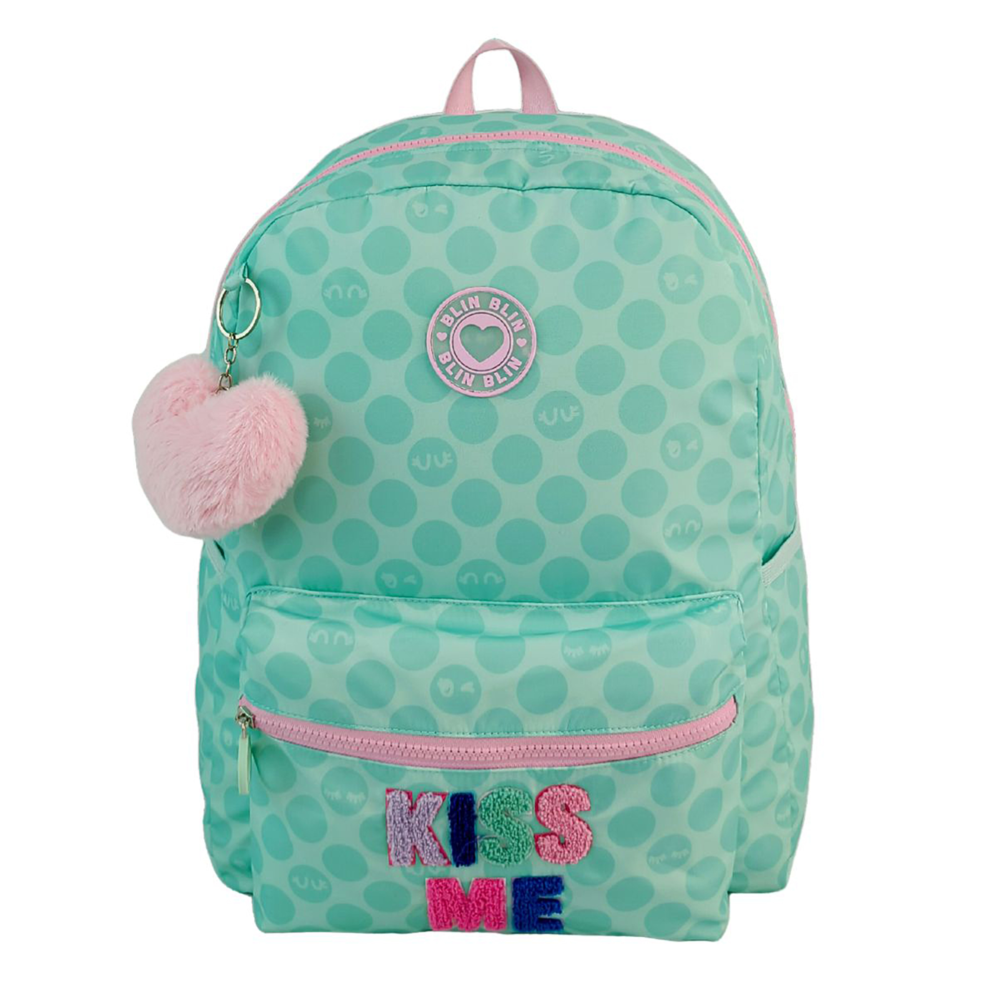 DAM. Mochila Americano Blin Blin Kiss Me. Compartimento portalaptop. Espaldera y tirantes ajustables y acolchados. 31x14x44 cm.
