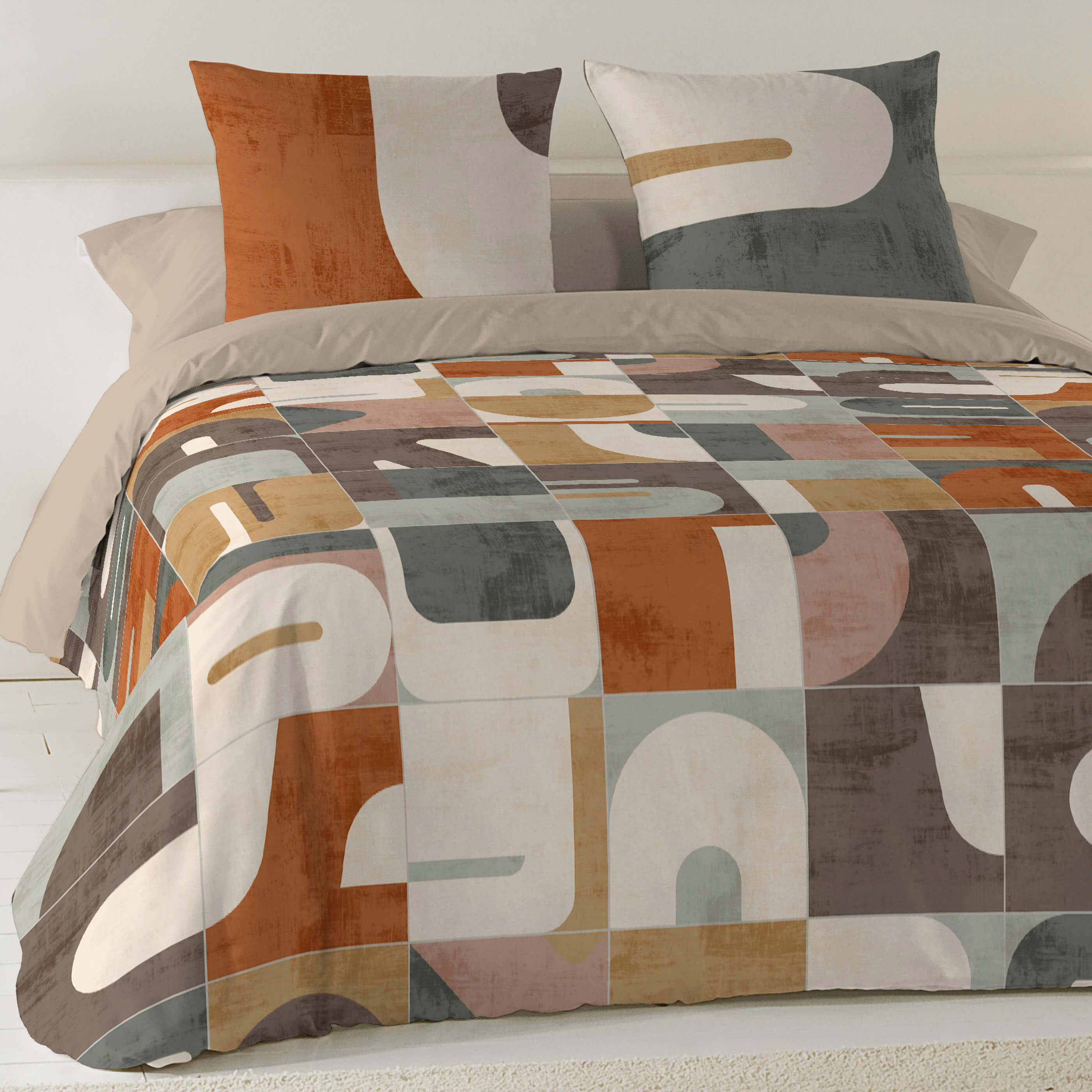 NATURALS  - Funda Nórdica Estampada 100% Algodón Extrasuave - Juego de 2/3 Piezas Funda de Edredón y 1 o 2 Fundas de Almohada - Cama 90/135/150/180 cm - Fabricada en España