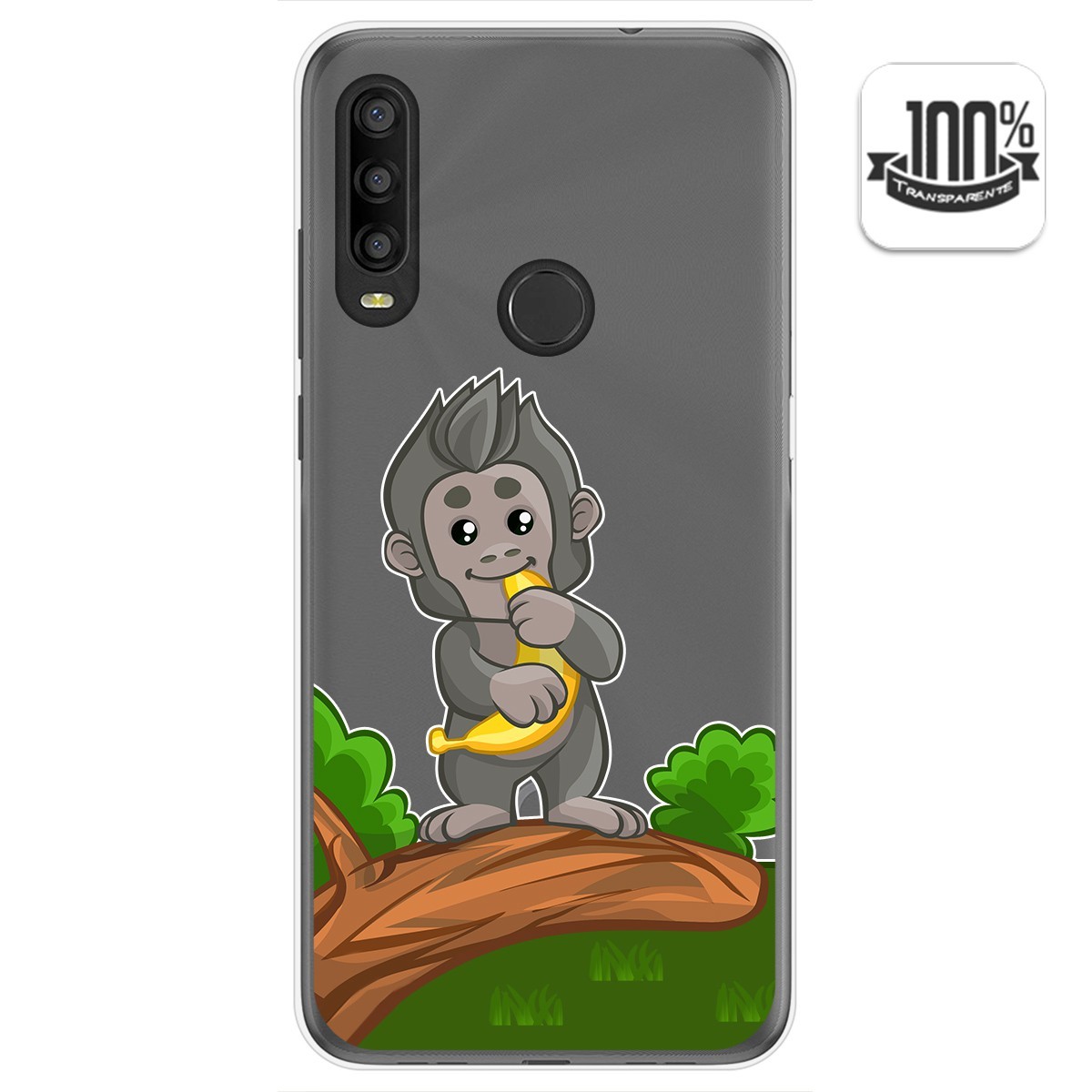 Tumundosmartphone Funda Gel Transparente para Alcatel 1SE 2020 diseño Mono Dibujos