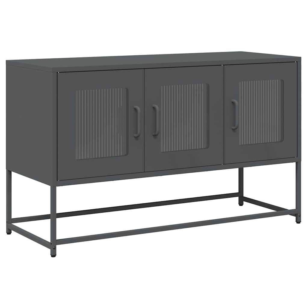 vidaXL Mueble de TV acero laminado en frío antracita 100,5x39x60,5 cm