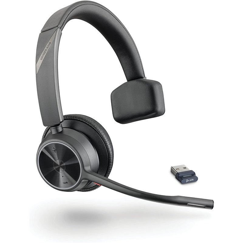 POLY Voyager 4310 UC Auriculares Inalámbrico Diadema Oficina/Centro de llamadas USB tipo A Bluetooth Negro