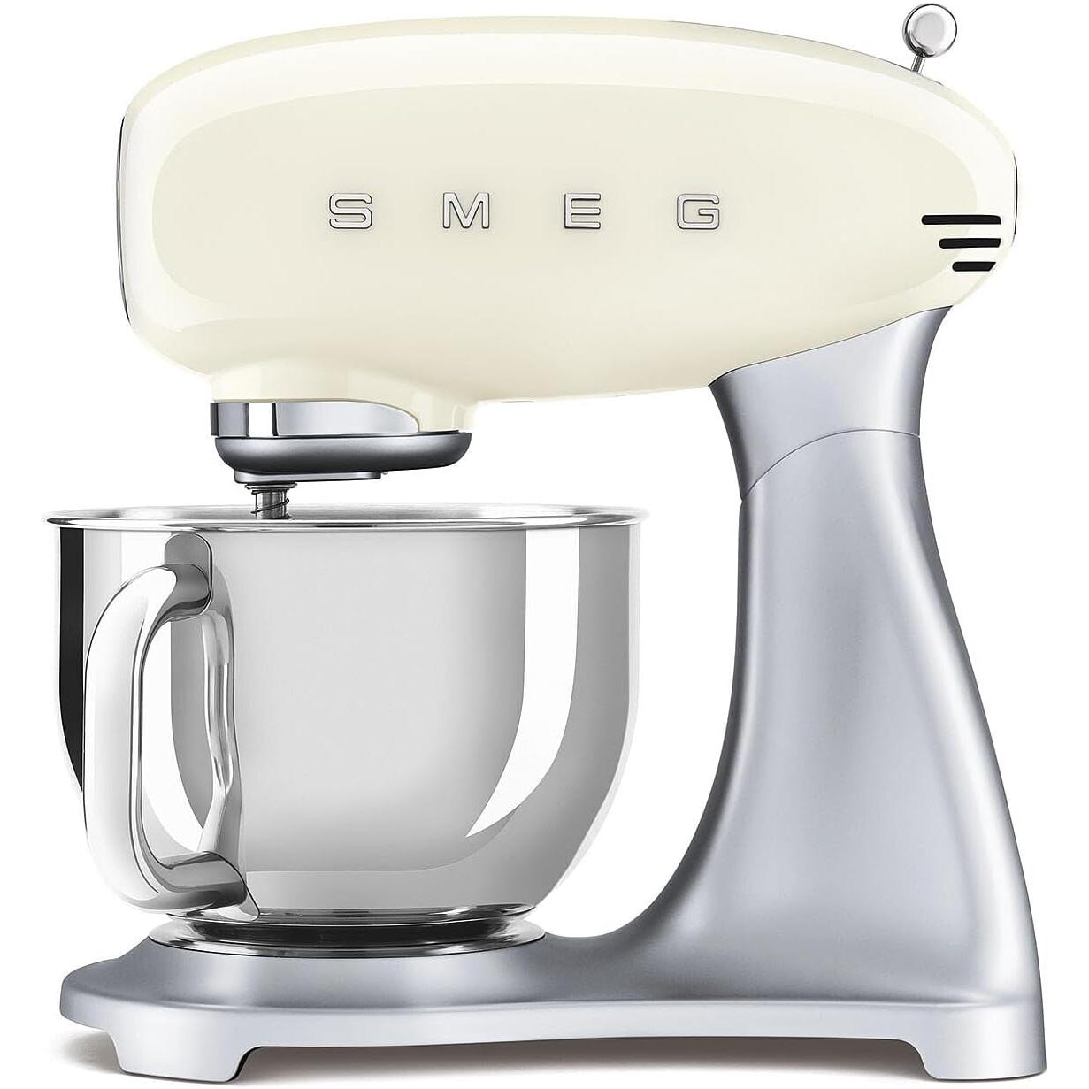 SMEG SMEG - Robot pastelero multifunción 4,8 l 800 W, color Negro/Crema/Blanco