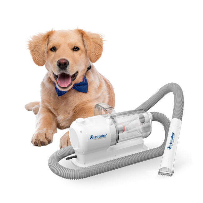 Orbitaler Yupiter® EstelarGroomer 2500 Perfect Silent Cortapelo para mascotas con aspirador integrado