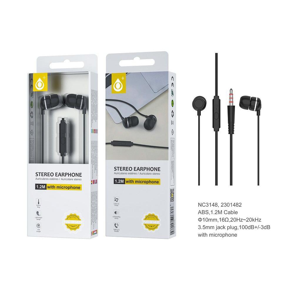Auriculares Cascos NC3201 OR Auriculares Casco de cable con Microfono ,  3.5mm Jack Plug , 1.2M ,Oro - Fundas personalizas para Móvil