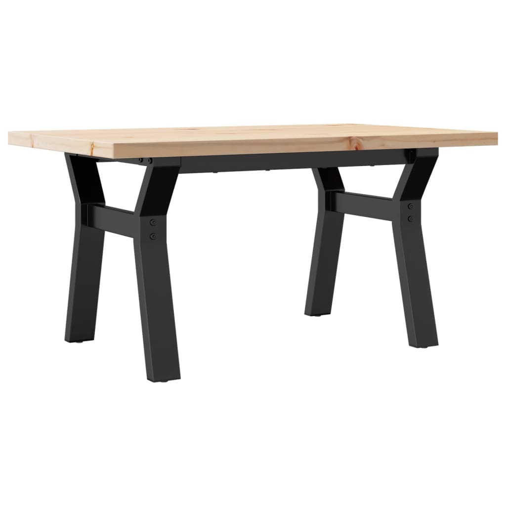 Mesa de Centro Vidaxl Marco y Madera Maciza Pino y Hierro 80x50x40,5cm