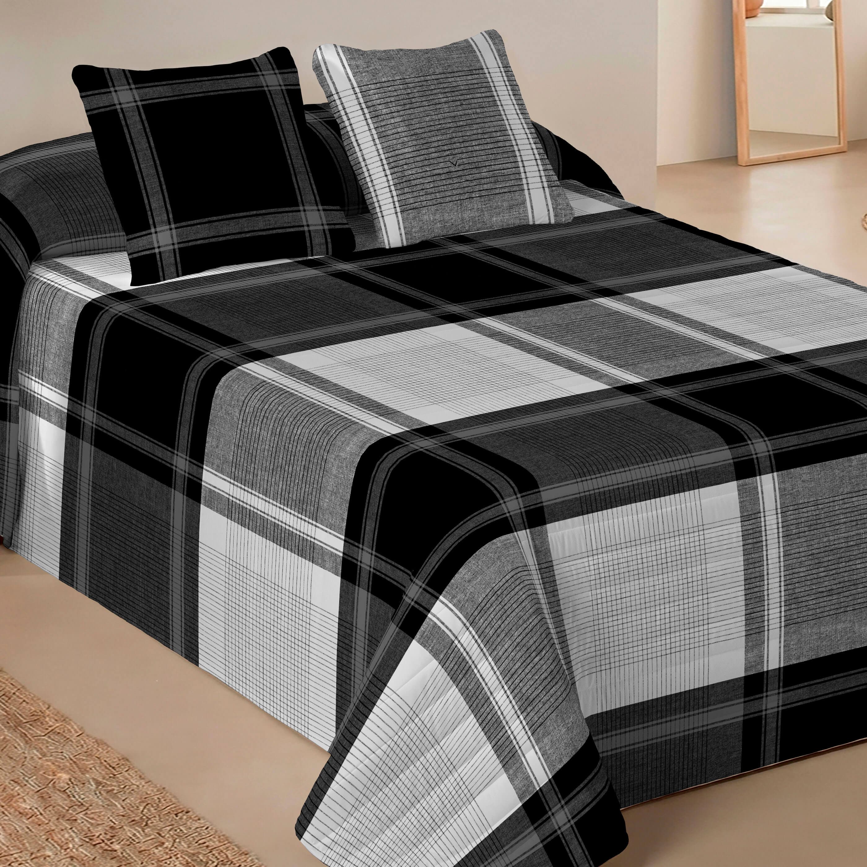 NATURALS - Colcha Bouti Estampada 100% Microfibra Extrasuave - Relleno 70 gramos -  Ideal para Primavera y Verano - Incluye 1 o 2 Fundas de Cojín - Disponible para Cama 90/135/150/180 cm - Fabricado en España