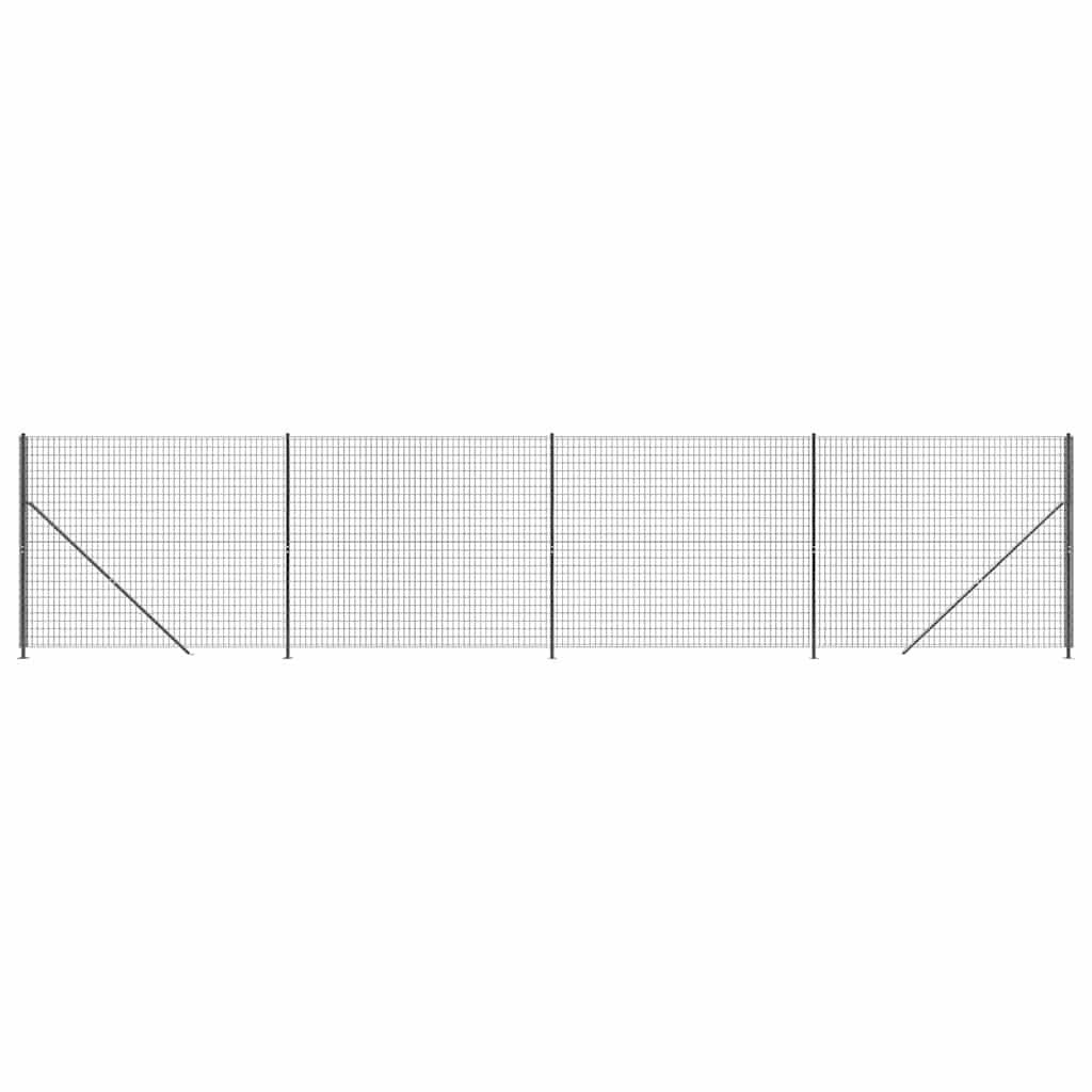 vidaXL Cerca de alambre con brida gris antracita 2,2x10 m