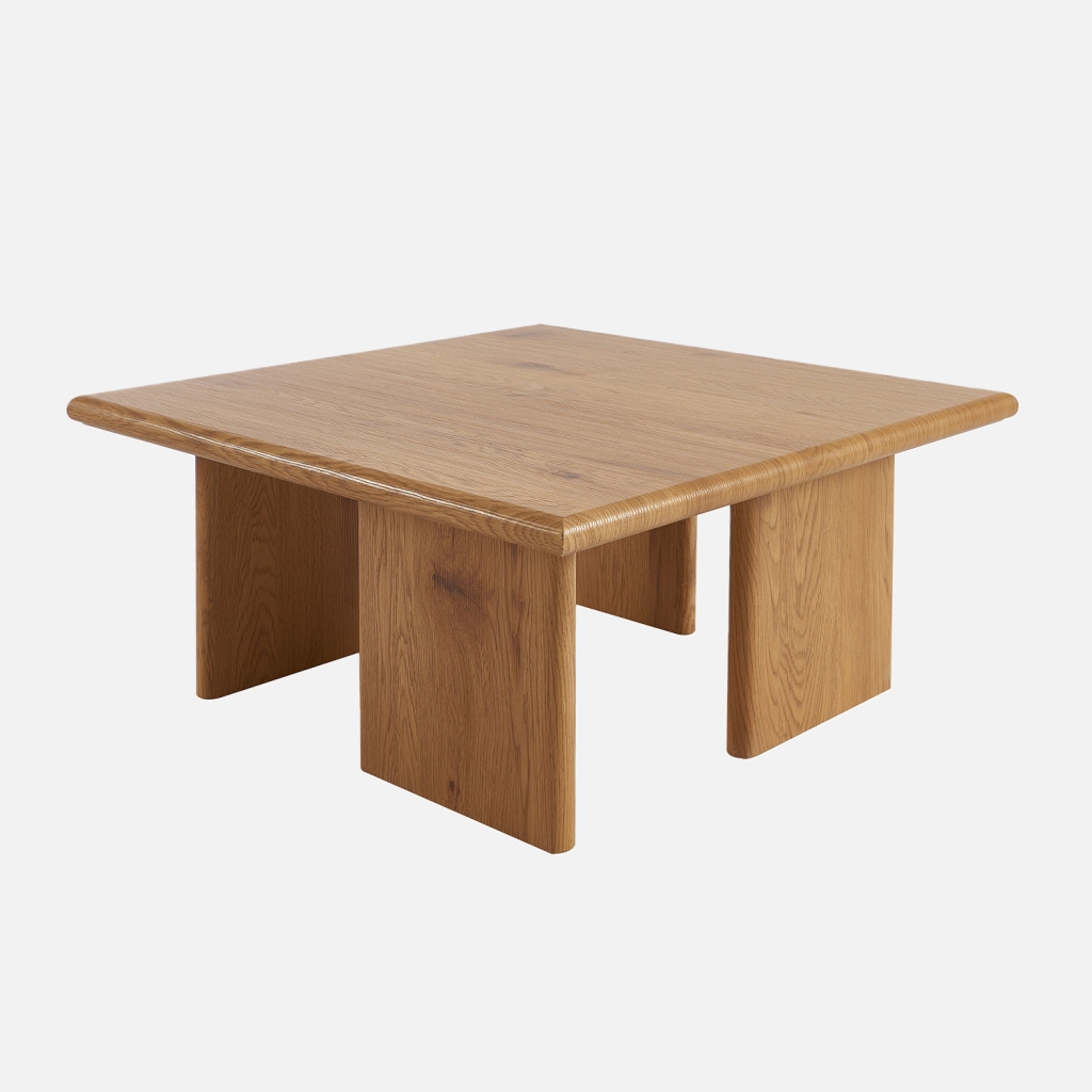 sweeek - Mesa de centro baja y cuadrada , Tilos , 80x80x36