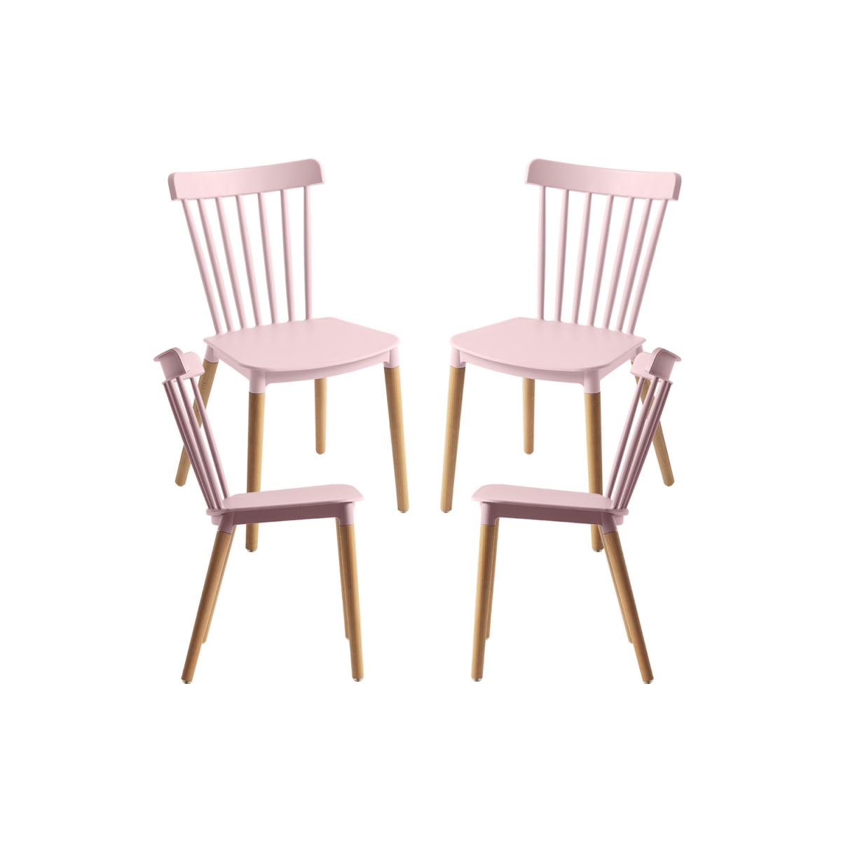 Regalos Miguel - Packs Sillas Comedor - Pack 4 Sillas Leka - Rosa