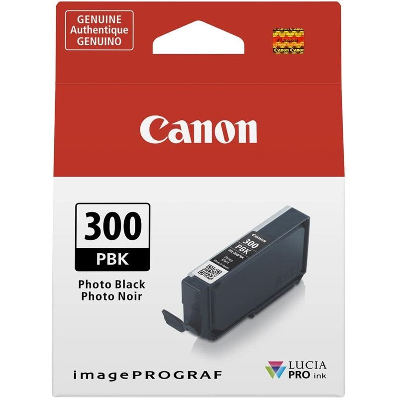 Canon PFI -300 PBK - Foto Negro - Original - Tanque de tinta para ImageProfR Pro -300