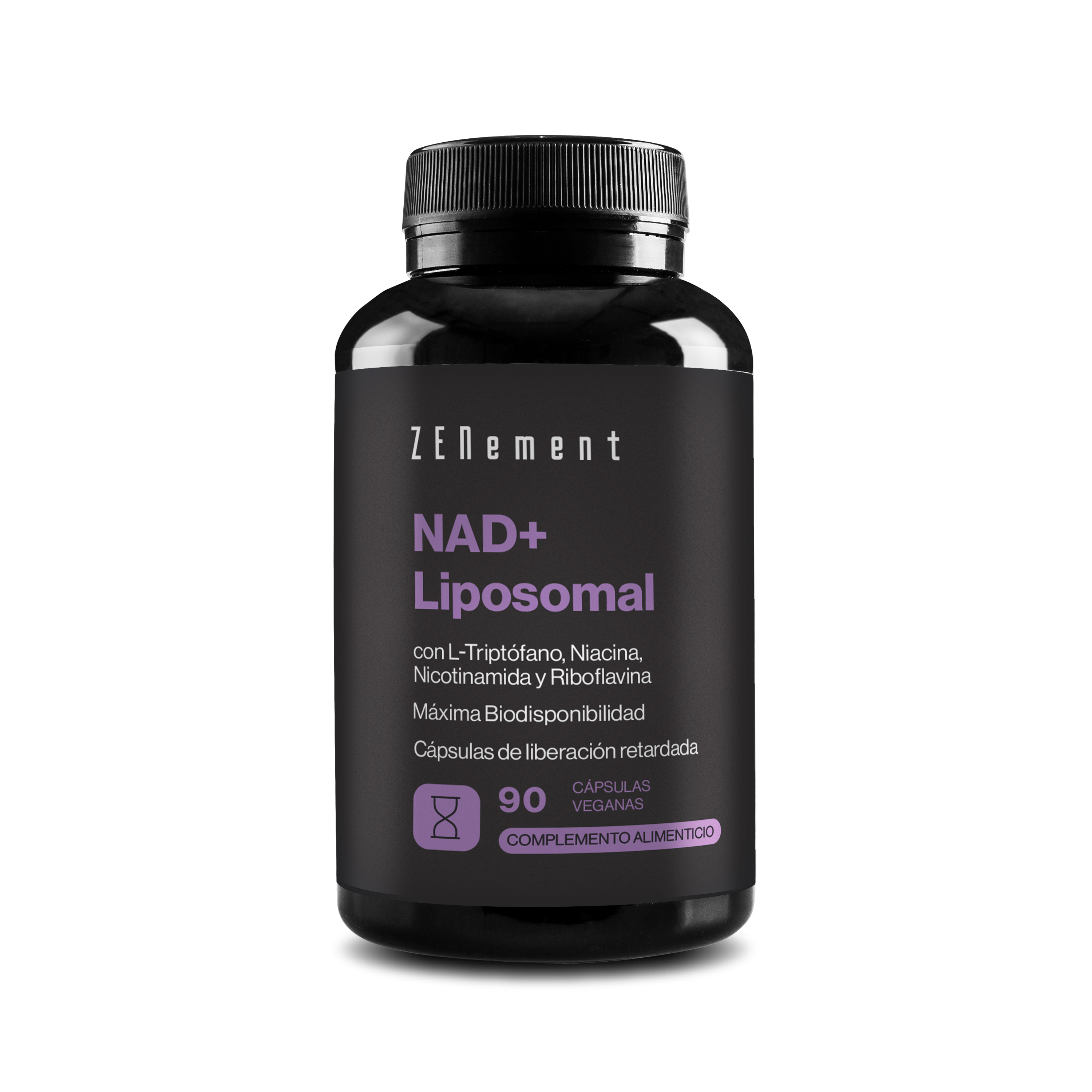 NAD⁺ Liposomal con L-Triptófano, Niacina, Nicotinamida y Riboflavina - 90 Cápsulas Veganas Zenement