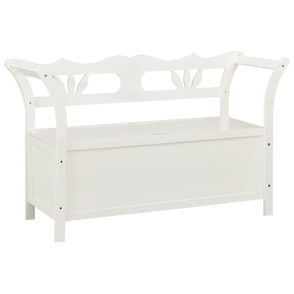 vidaXL Banco madera maciza abeto blanco 107x45x75,5 cm