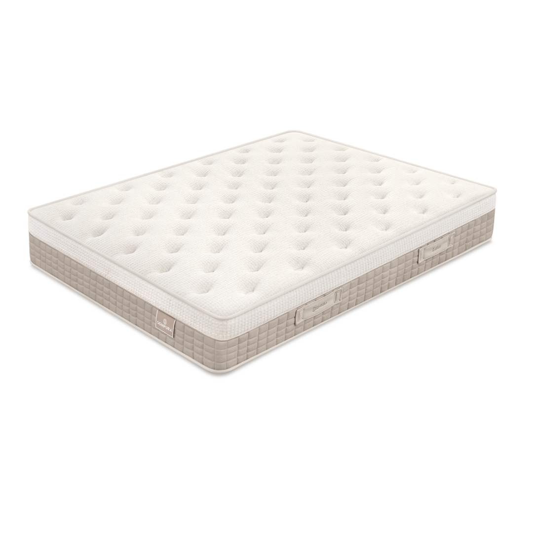 Colchón Sonpura Lotus Muelles Ensacados Ergonómico Sistema Multisac® Advanced Altura 30cm, Firmeza Media Y Excelente Transpirabilidad | Entrega, Instalación en Domicilio y Retirada de Usado Incluida | TUCAMA