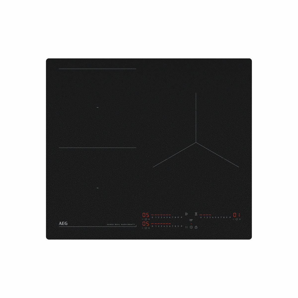 AEG - Placa de inducción SaphirMatt Serie 7000 Sense de 60 cm - TI63IQ10IZ