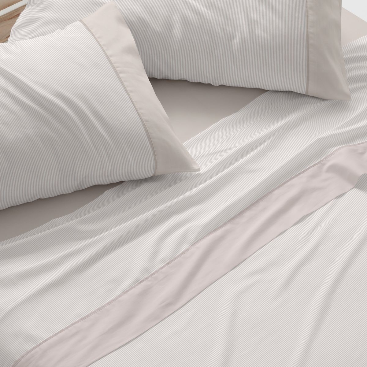 Sábanas de Tela Burrito Blanco 50% Algodón 50% Poliéster con estampado de rayas para Cama de 90 a 150 cm, Disponible en Varios Colores