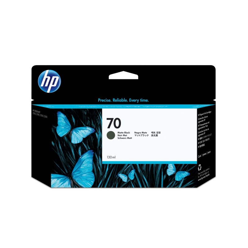HP - Cartucho de tinta DesignJet 70 negro mate de 130 ml C9448A
