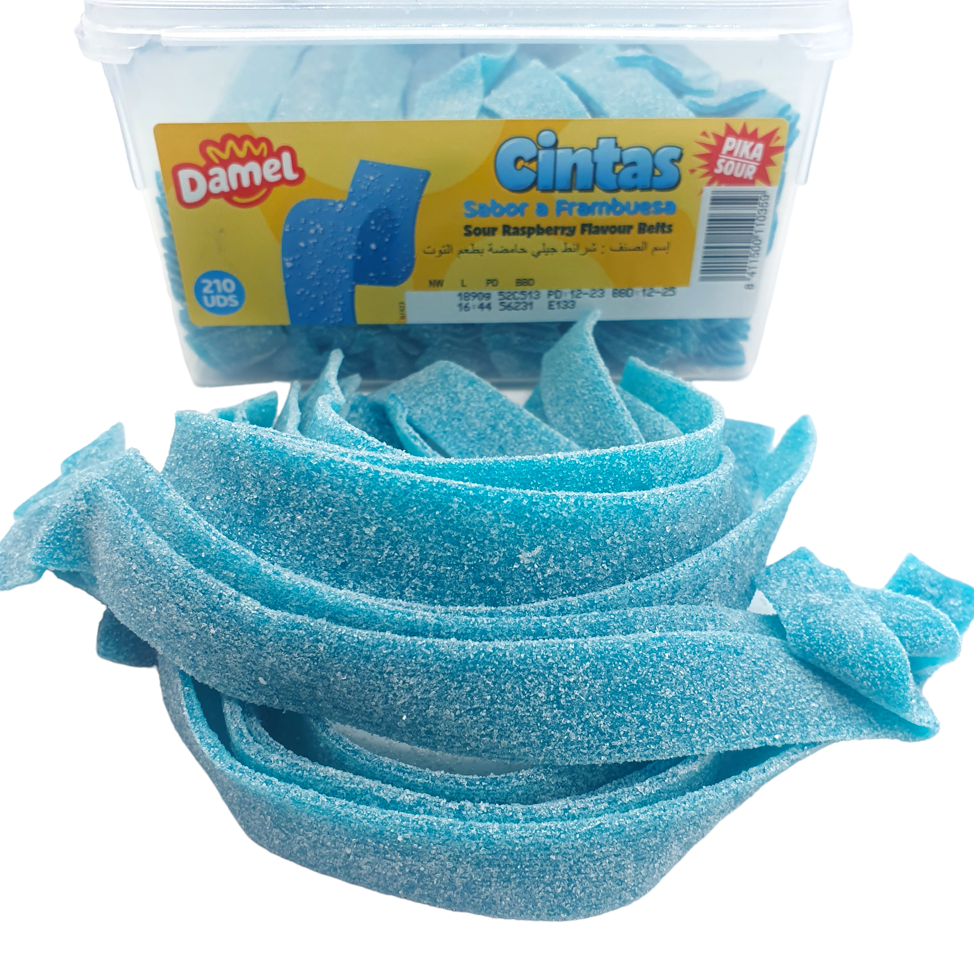 Cintas Pica Pica Damel Fresa - ArcoIris -  Frambuesa - Lenguas Pica Pica Damel 210 Unidades - Cintas Pica Sabores Surtidos
