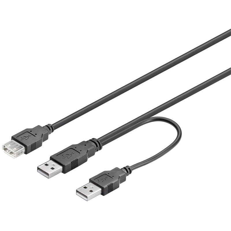 Cable USB 2.0 Goobay A Macho Doble A Hembra 0,30m para Ordenador