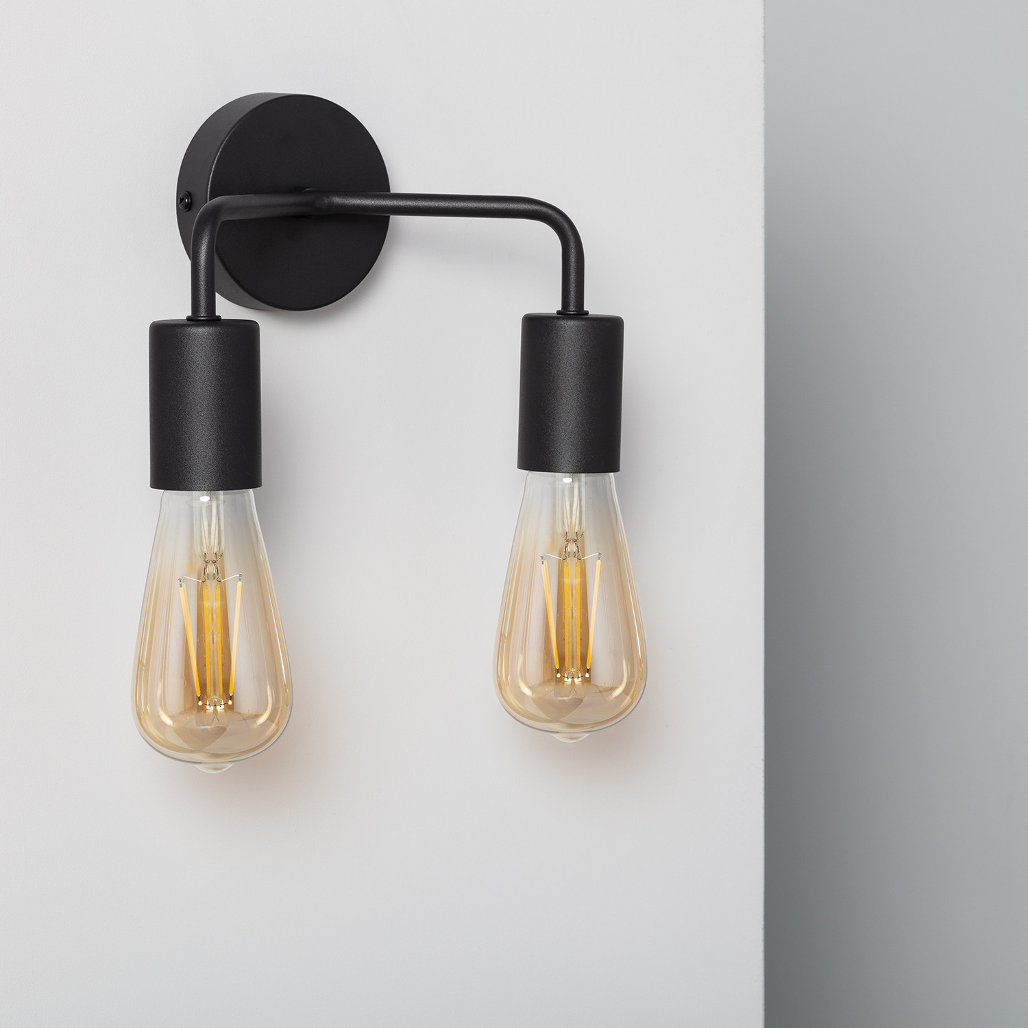 Ledkia Lámpara de Pared de Metal 2 Focos Jayso