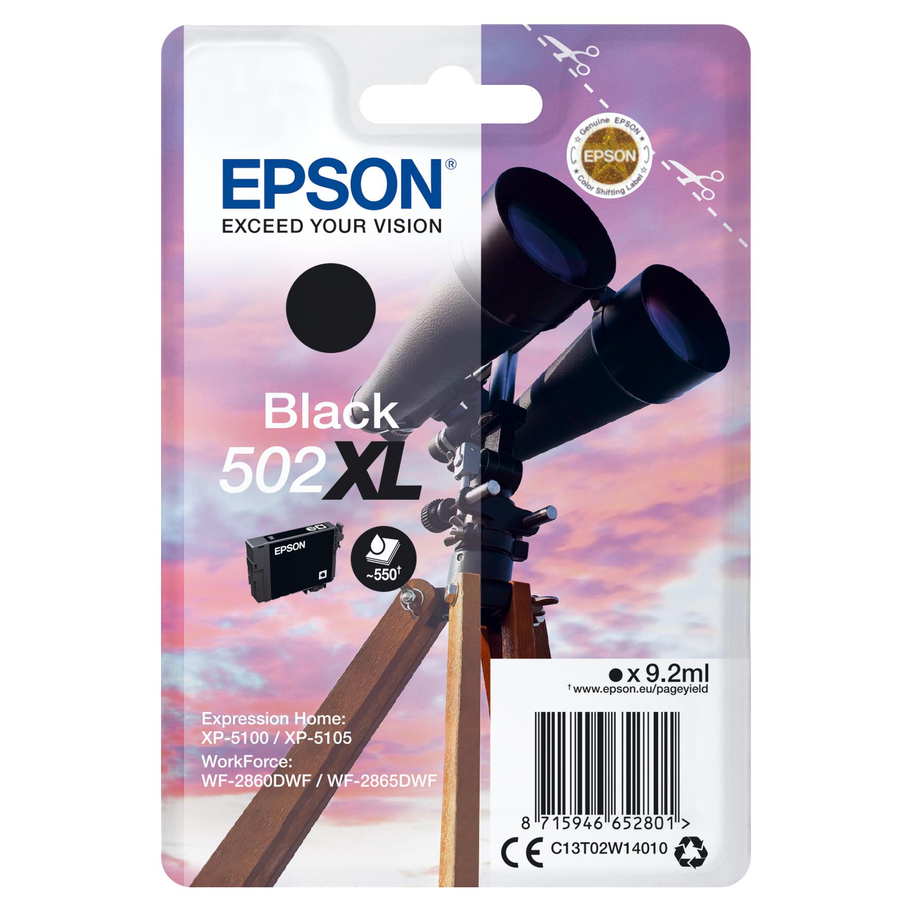 Epson 502XL Negro C13T02W14010