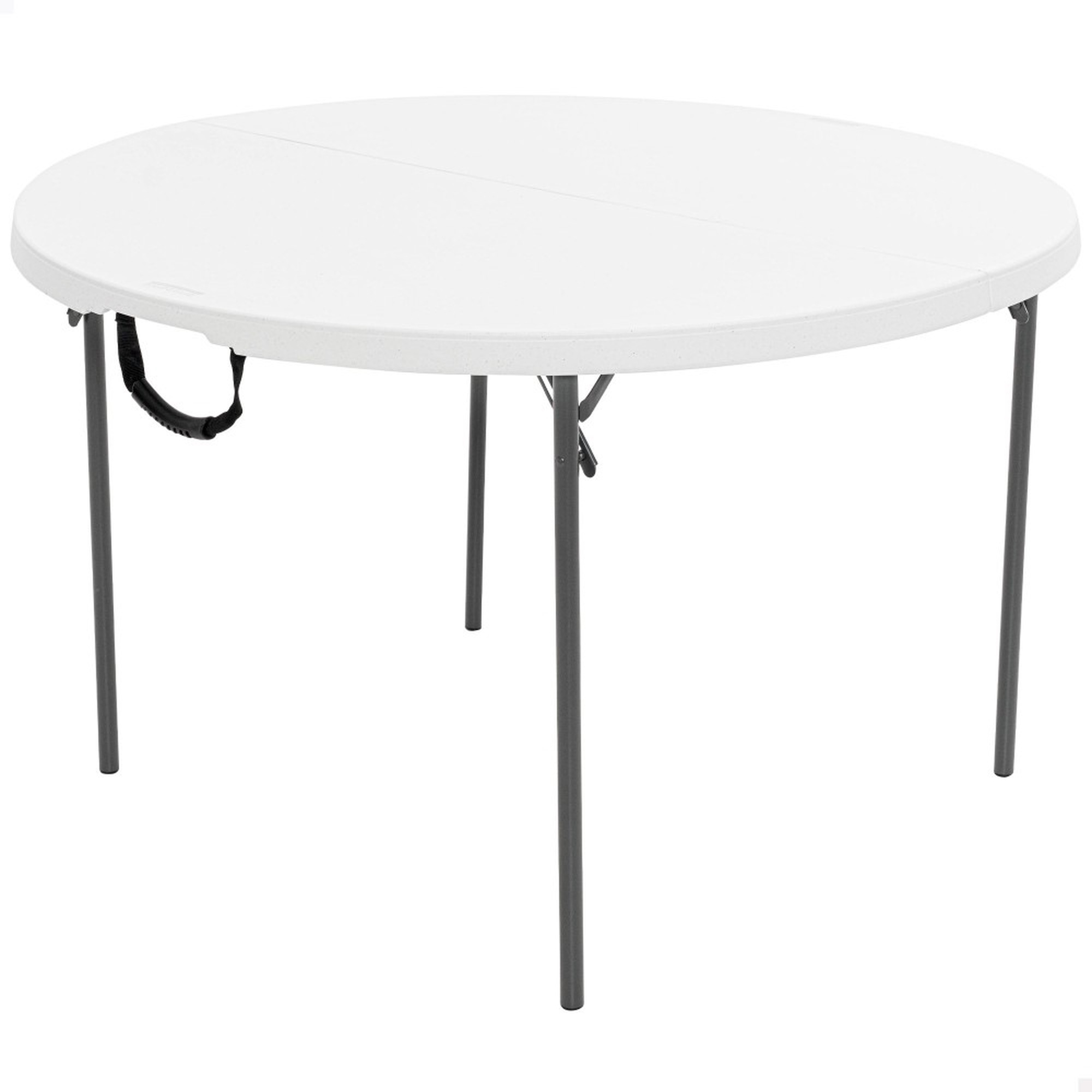 Wellhome Mesa Redonda 120 Cm - Mesa de Jardín Plegable - Sobre Rígido