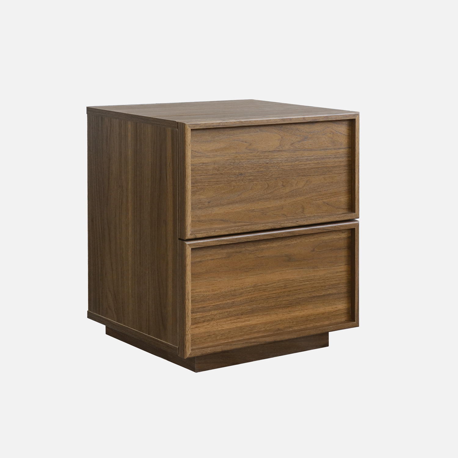 sweeek - Mesita efecto madera, 2 cajones , Kuba , 42x38x48