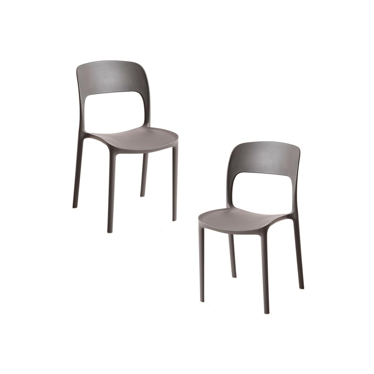 Regalos Miguel - Packs Sillas Jardín - Pack 2 Sillas Inis - Gris oscuro