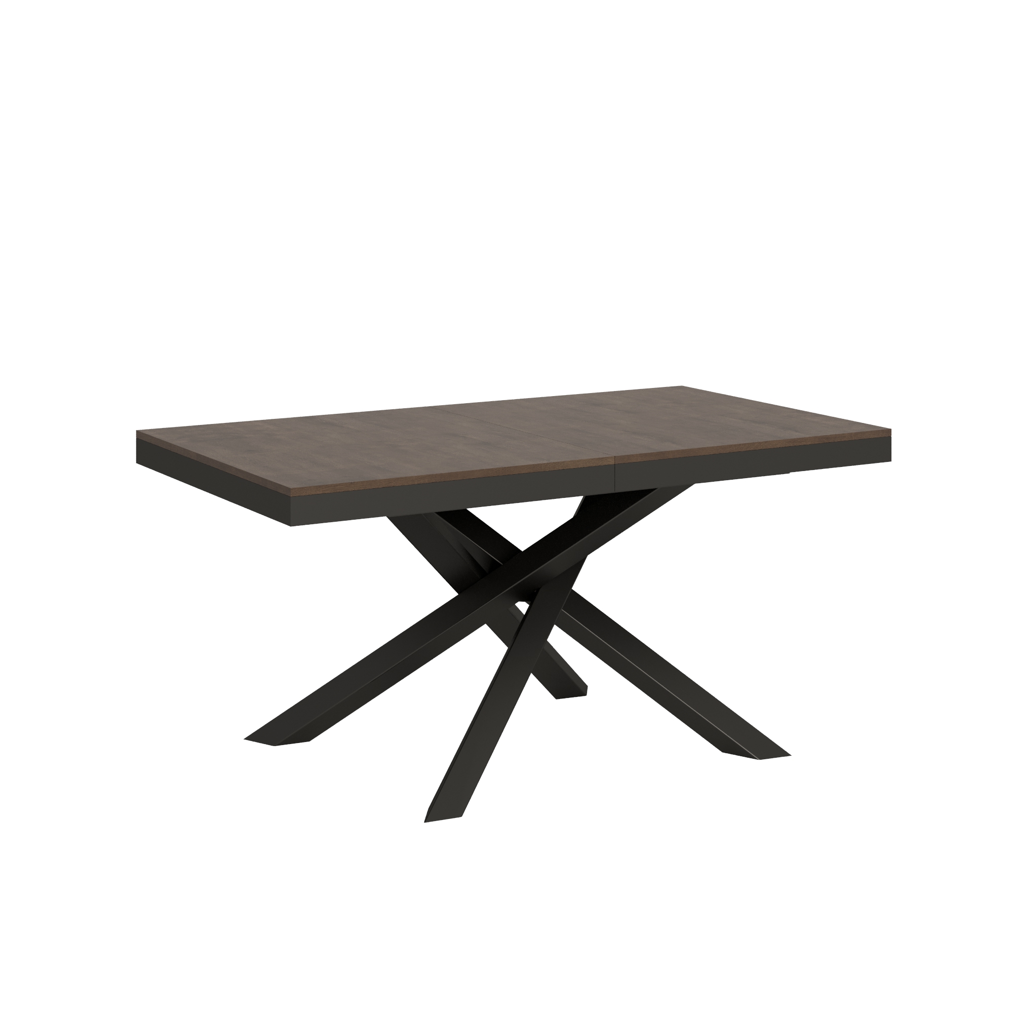 Mesa extensible 90x160/264 cm Volantis Evolution Estructura Nogal Antracita - Itamoby