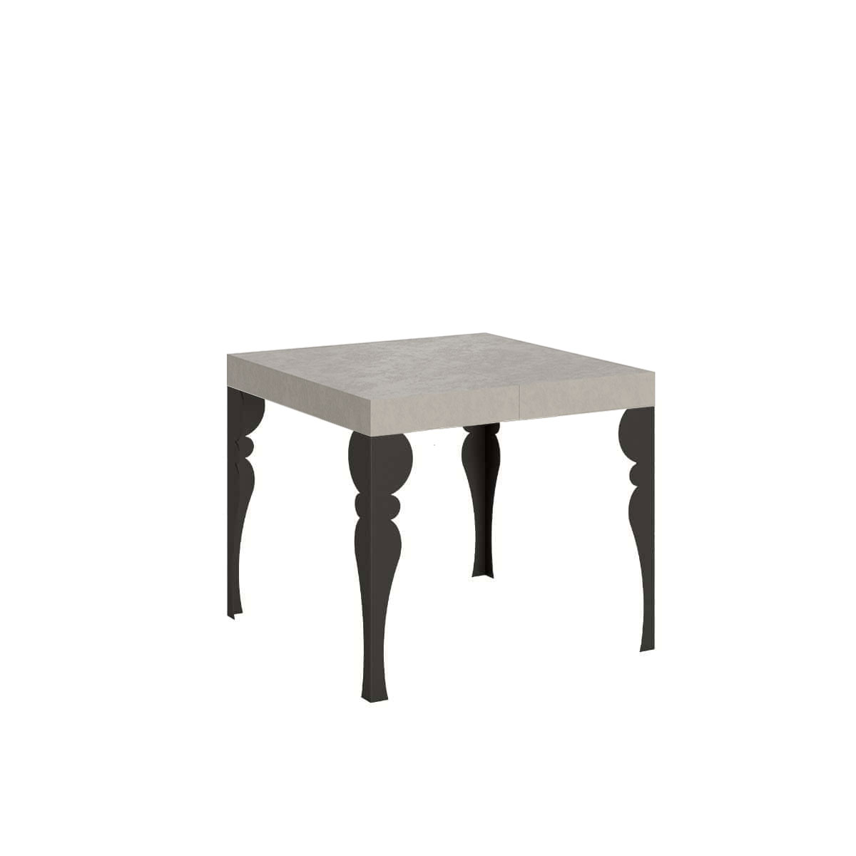 Mesa extensible Paxon Cashmere 90/246x90 cm con patas antracita - Itamoby