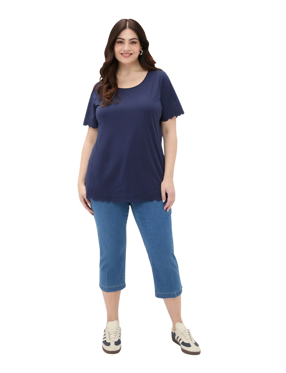 Fiorella Rubino - Camiseta de jersey con detalles bordados