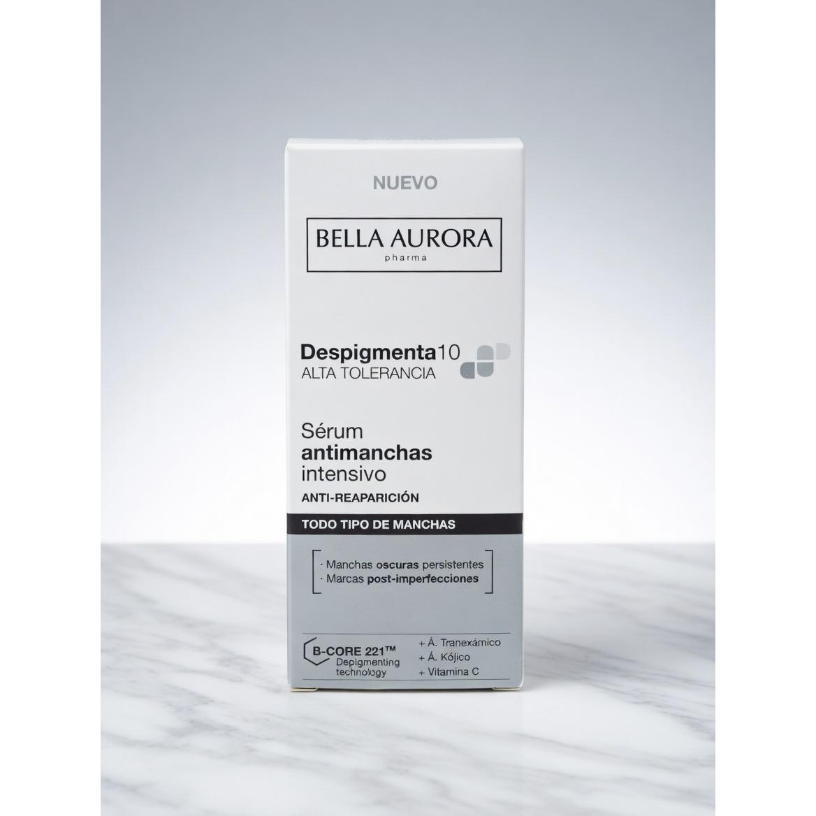 Bella Aurora Despigmenta 10 Serum Gotero (30 ml) - Tratamiento Despigmentante Intensivo con B-CORE 221™ - Textura Fluida de Rápida Absorción