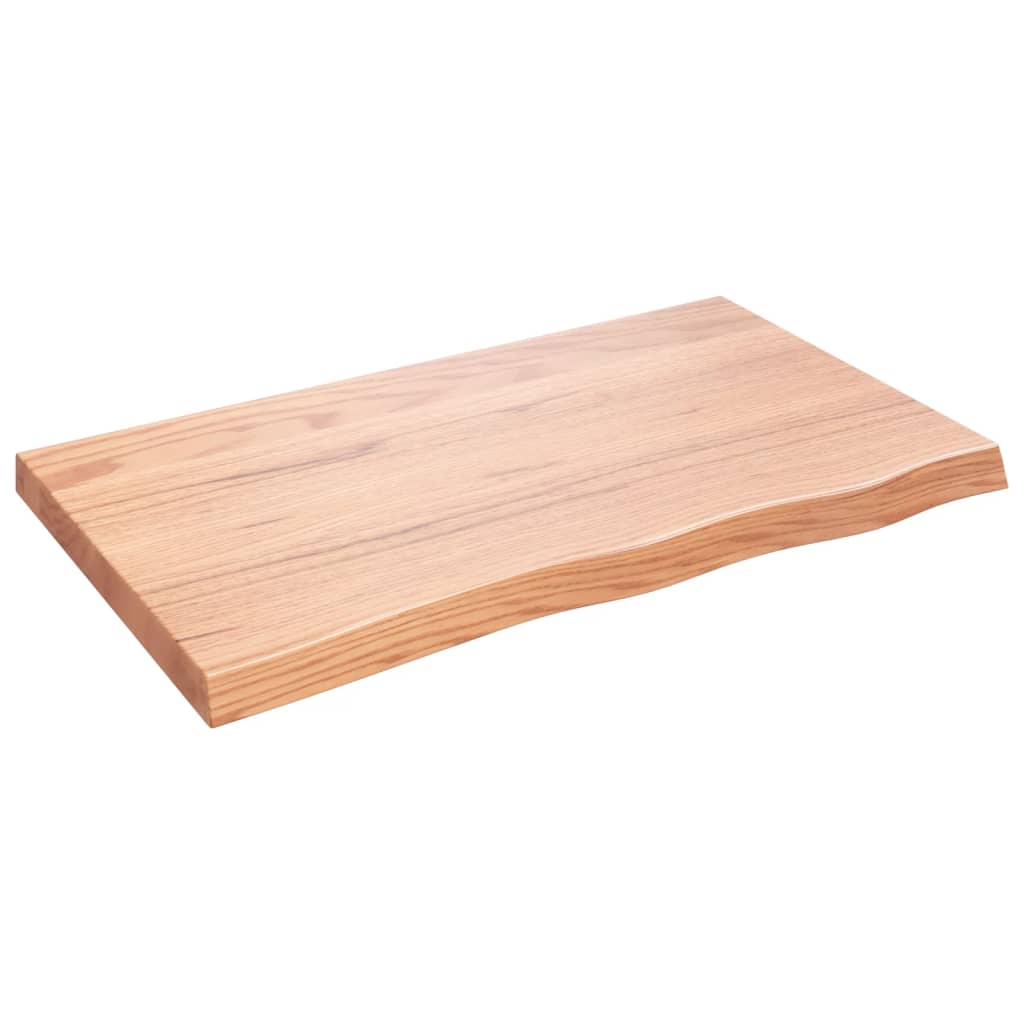 vidaXL Encimera de baño madera maciza sin tratar 100x60x(2-6) cm