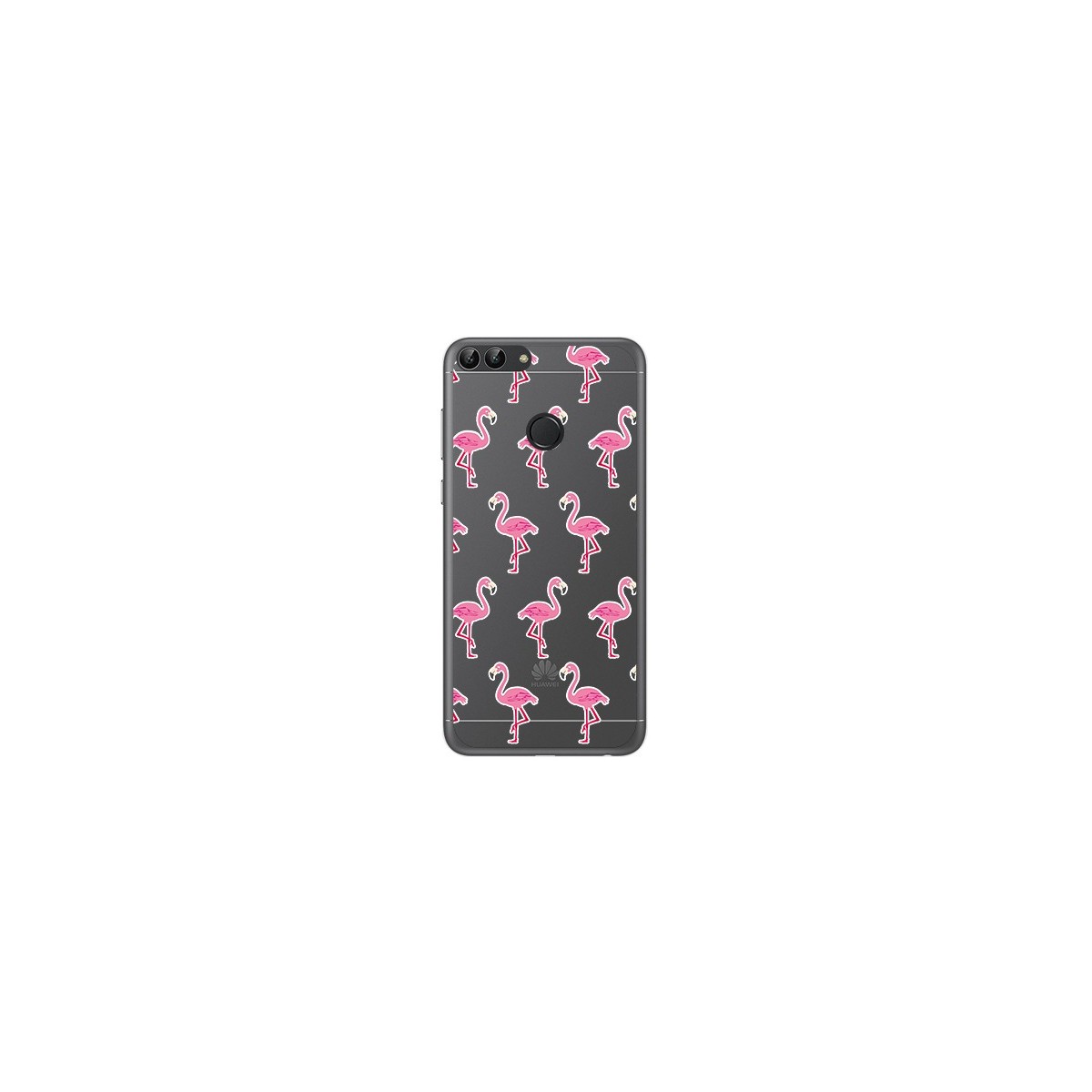 Tumundosmartphone Funda Gel Transparente para Huawei P Smart Diseño Flamenco Dibujos