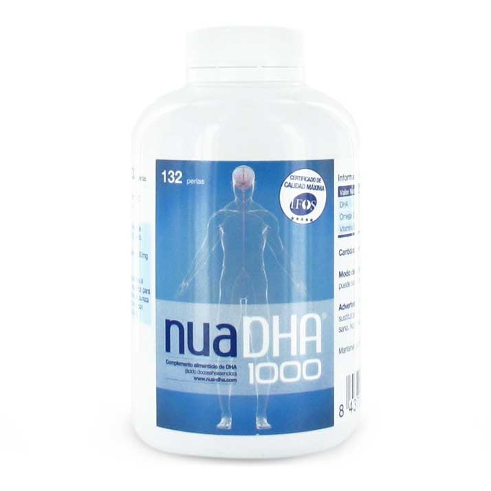 Nuadha 1000 132 Capsulas - Alto Concentrado de DHA - Origen Marino - 90-93% de Omega-3 - Máxima Bioasimilación