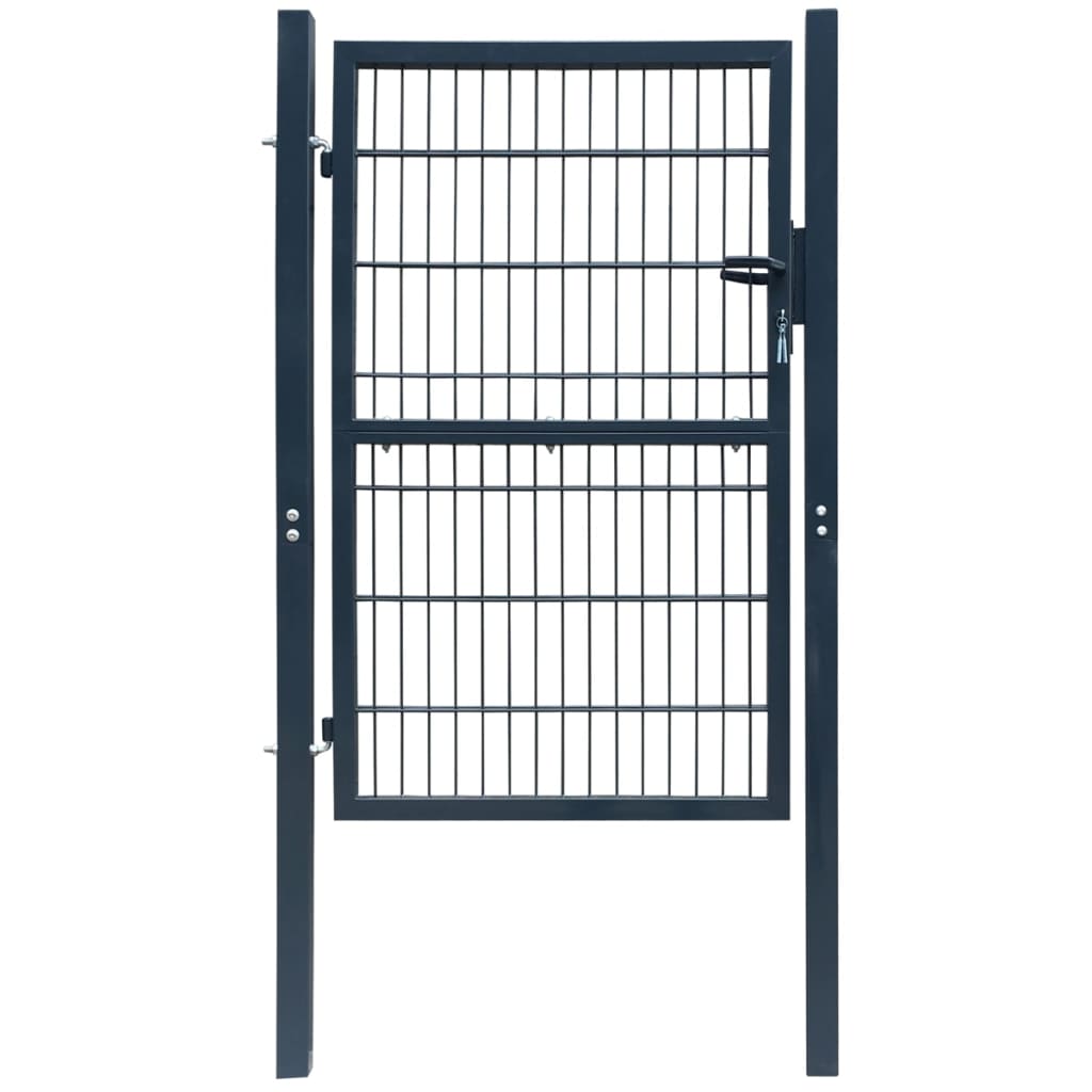 vidaXL Cancela de valla 2D individual gris antracita 106x210 cm