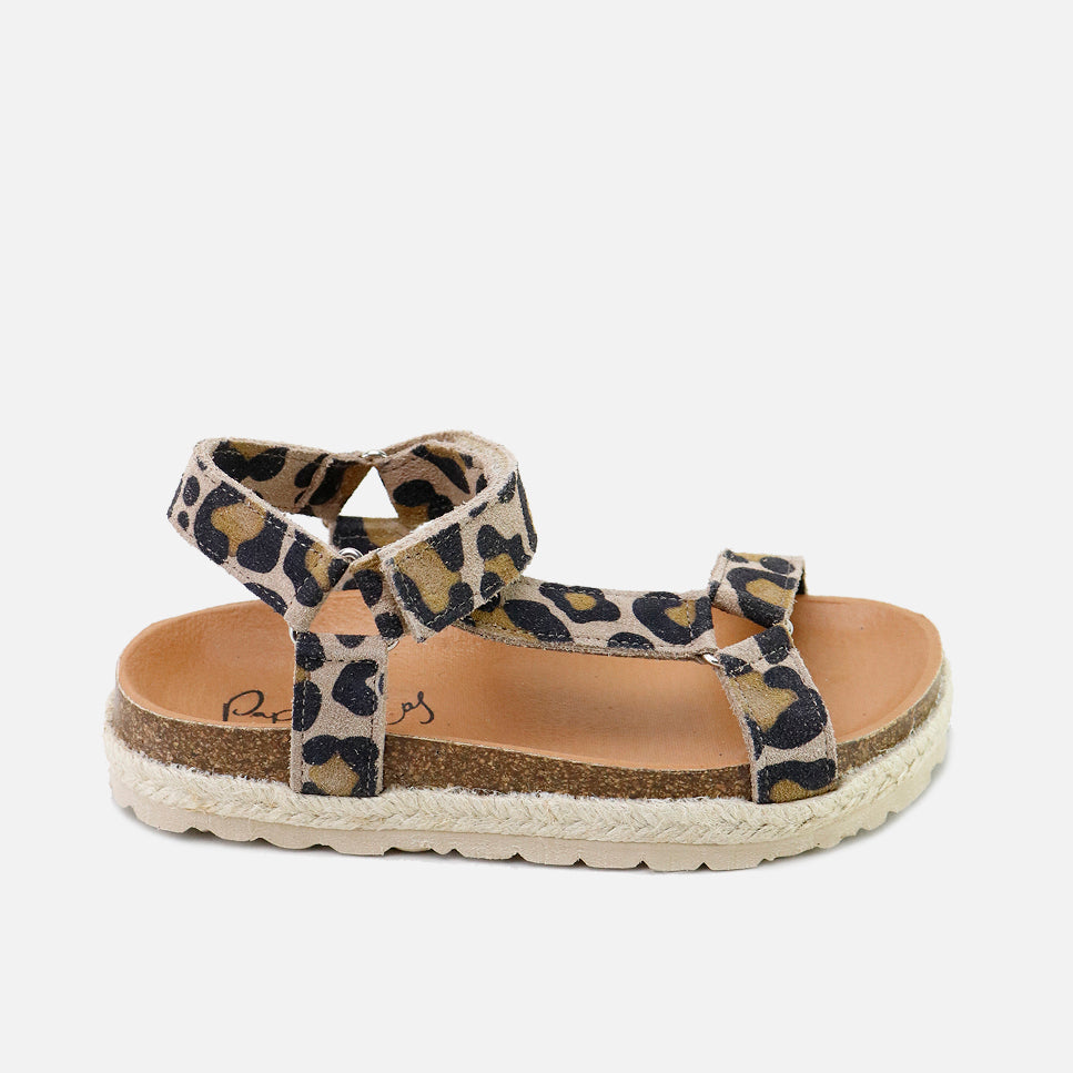 Sandalias bio tiras animal print | Eli 1957