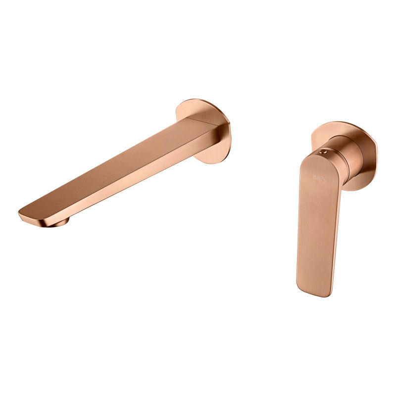 Imex Nápoles GLN047/ORC grifo monomando empotrado para lavabo de latón con acabado oro rosa cepillado