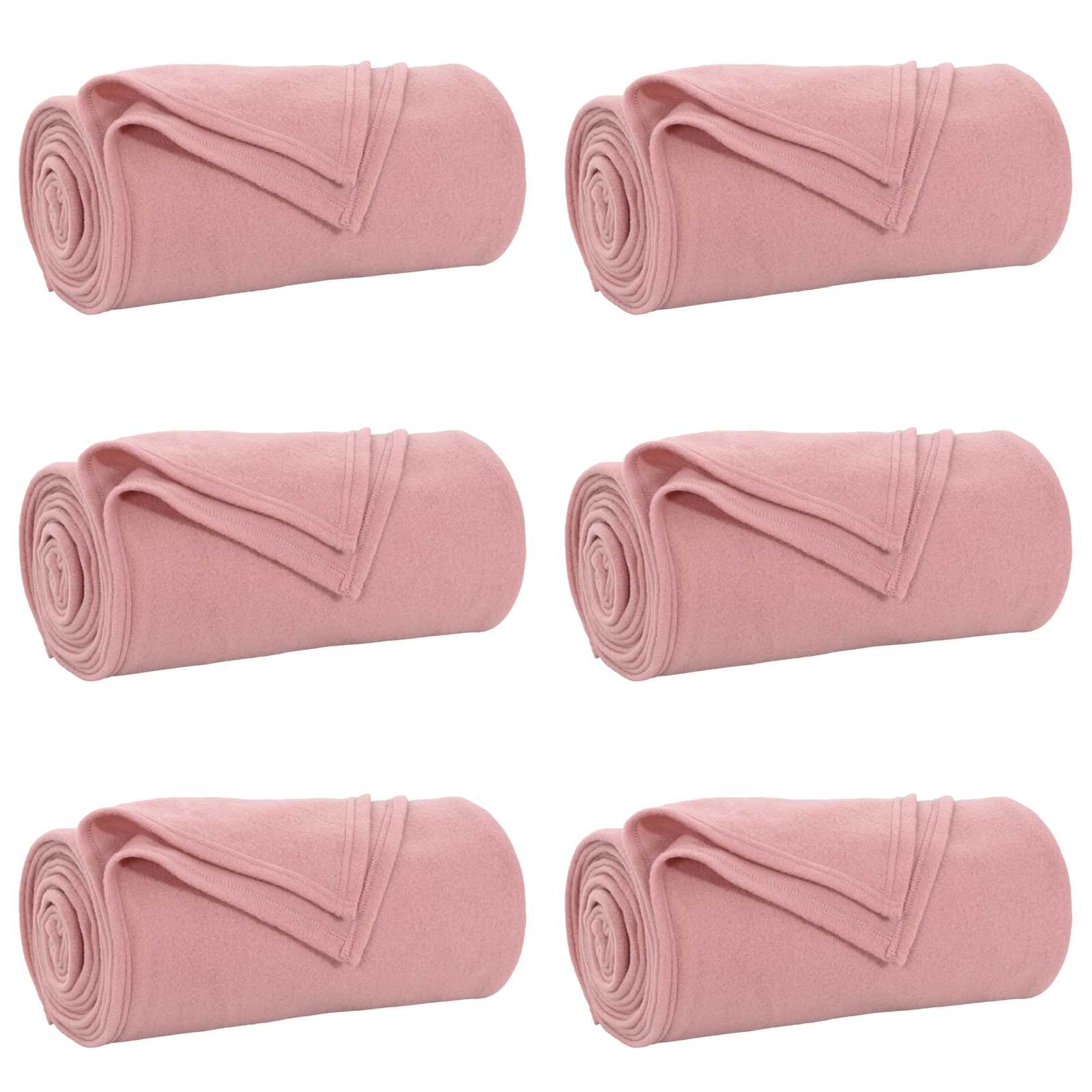 vidaXL Mantitas de Sofá 6 pcs Rosa 200 x 150 cm Lana