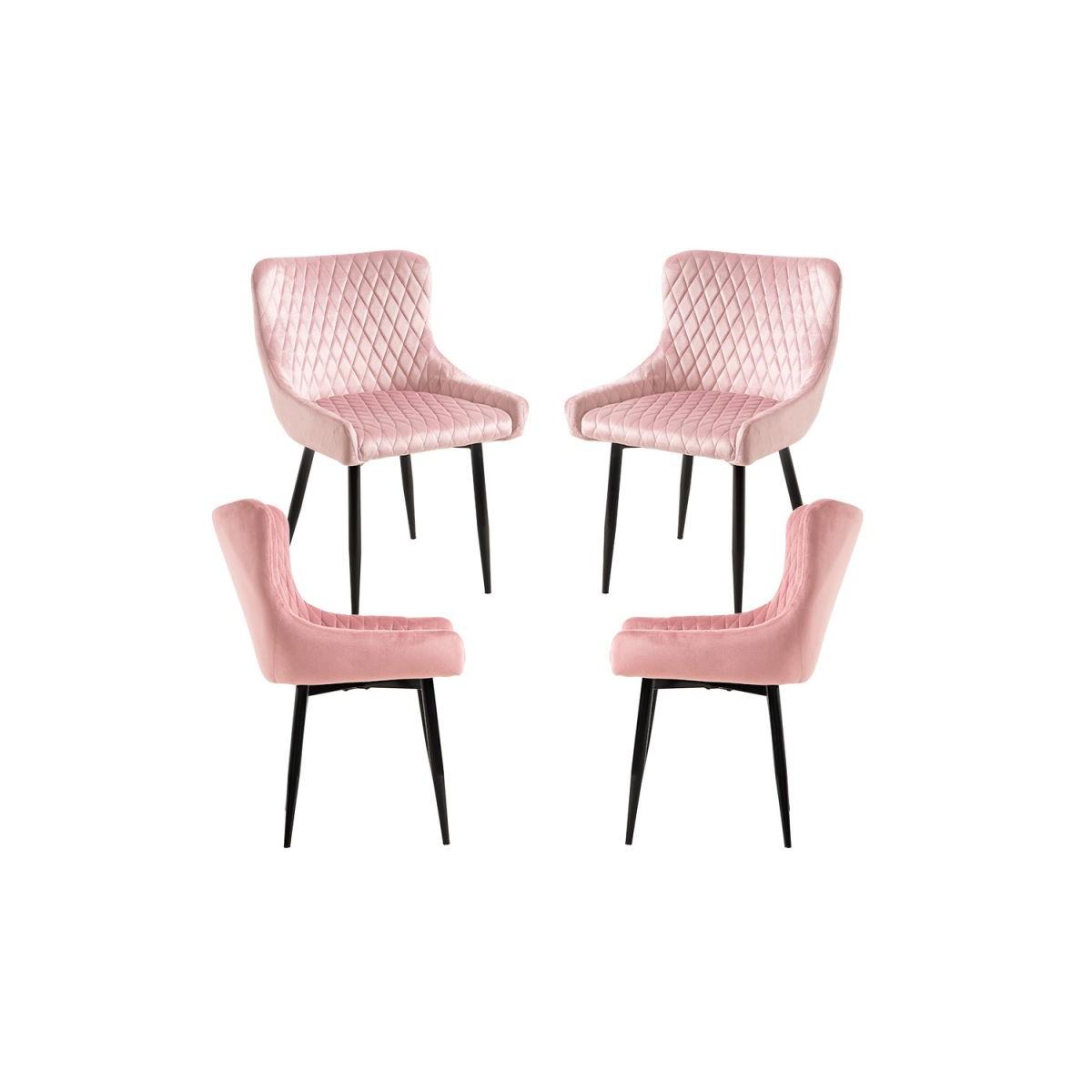 Regalos Miguel - Packs Sillas Comedor - Pack 4 Sillas Sanda Terciopelo - Rosa