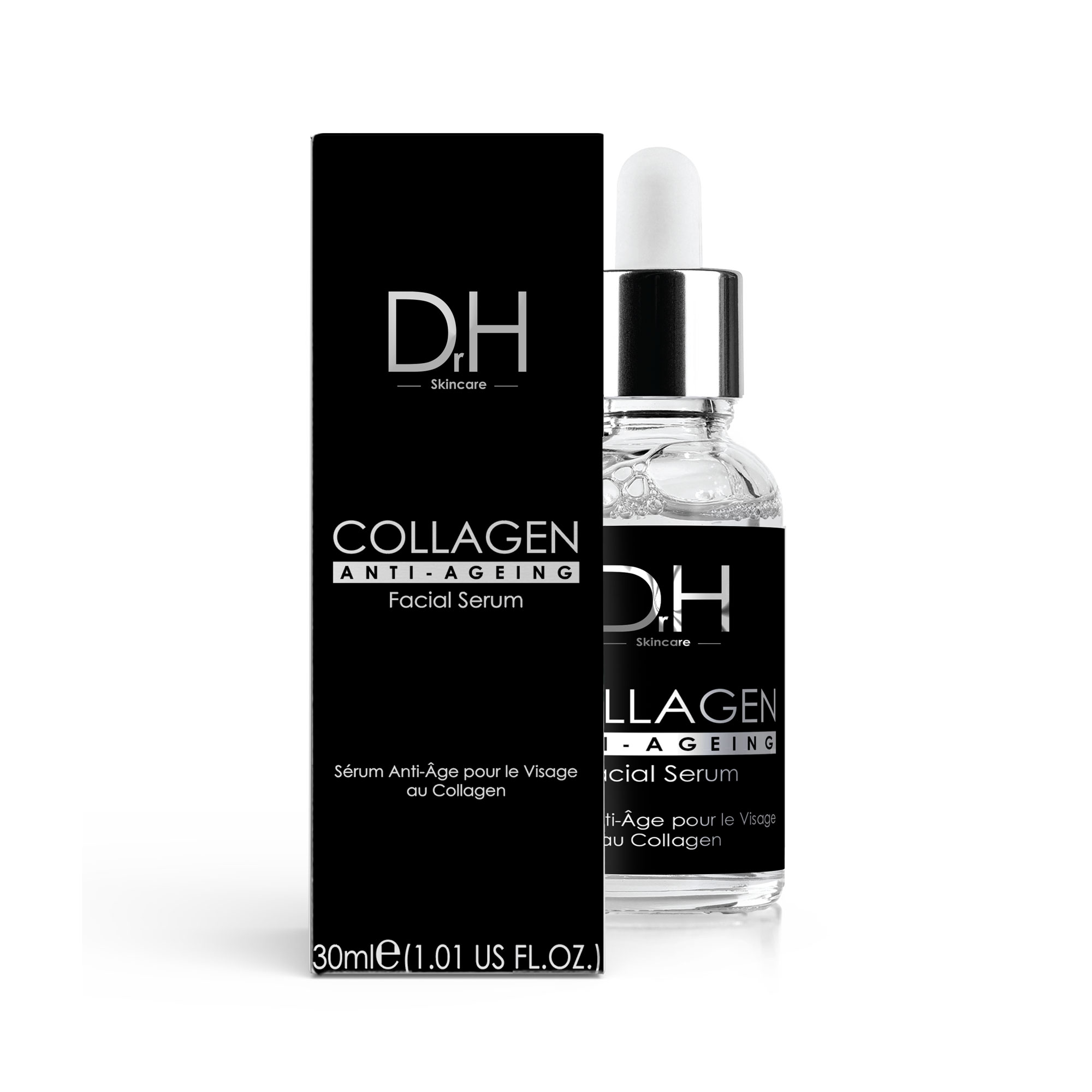 skinChemists Dr H Sérum Facial Antiedad con Colágeno 30ml para una Piel Firme y Joven